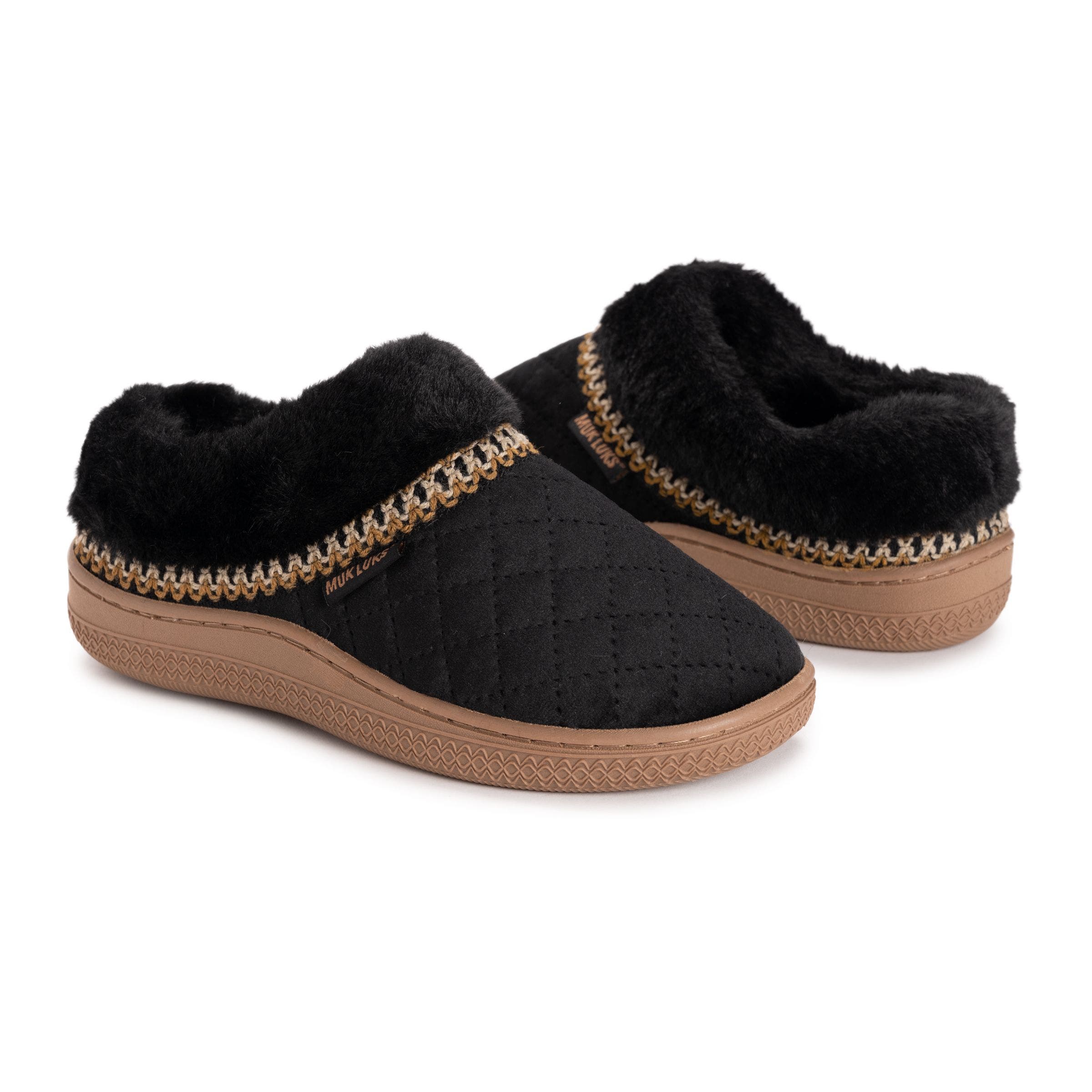 MUK LUKS Charlee Clog Slipper, Alternate, color, Black