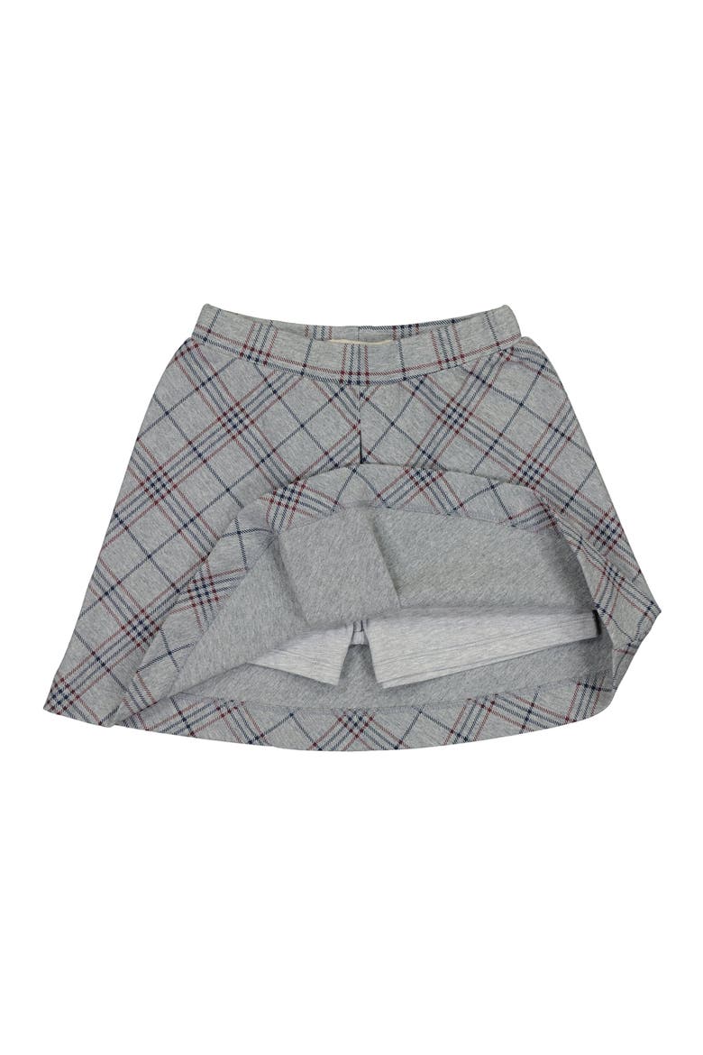 Baby Girls' Ponte Schoolgirl Skort, Infant, Alternate, color, Gray, Berry, and Navy Plaid