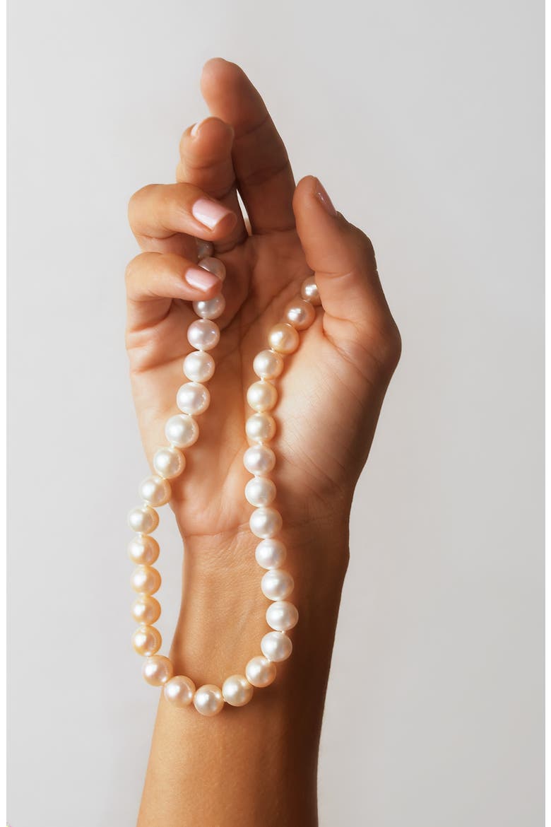 14K Pink Ombre Pearl Necklace, Alternate, color, Pink Ombre