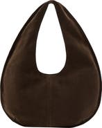 MANGO Small Leather Hobo Bag