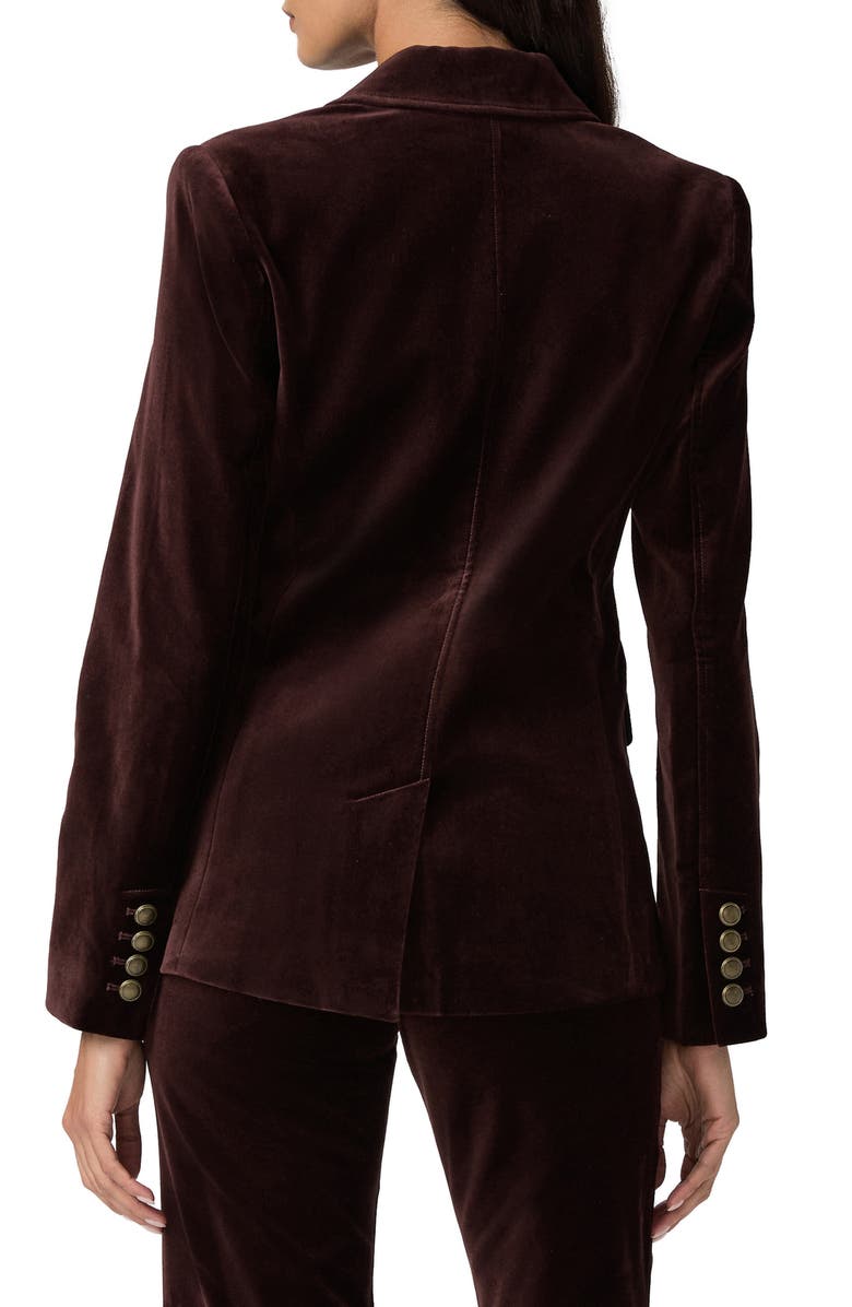 PAIGE Reign Velveteen Blazer, Alternate, color, Aubergine