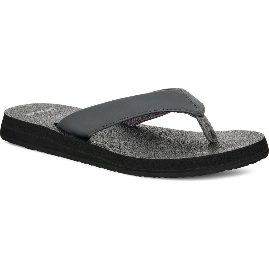 Sanuk Yoga Mat Ii Flip Flop In Gray