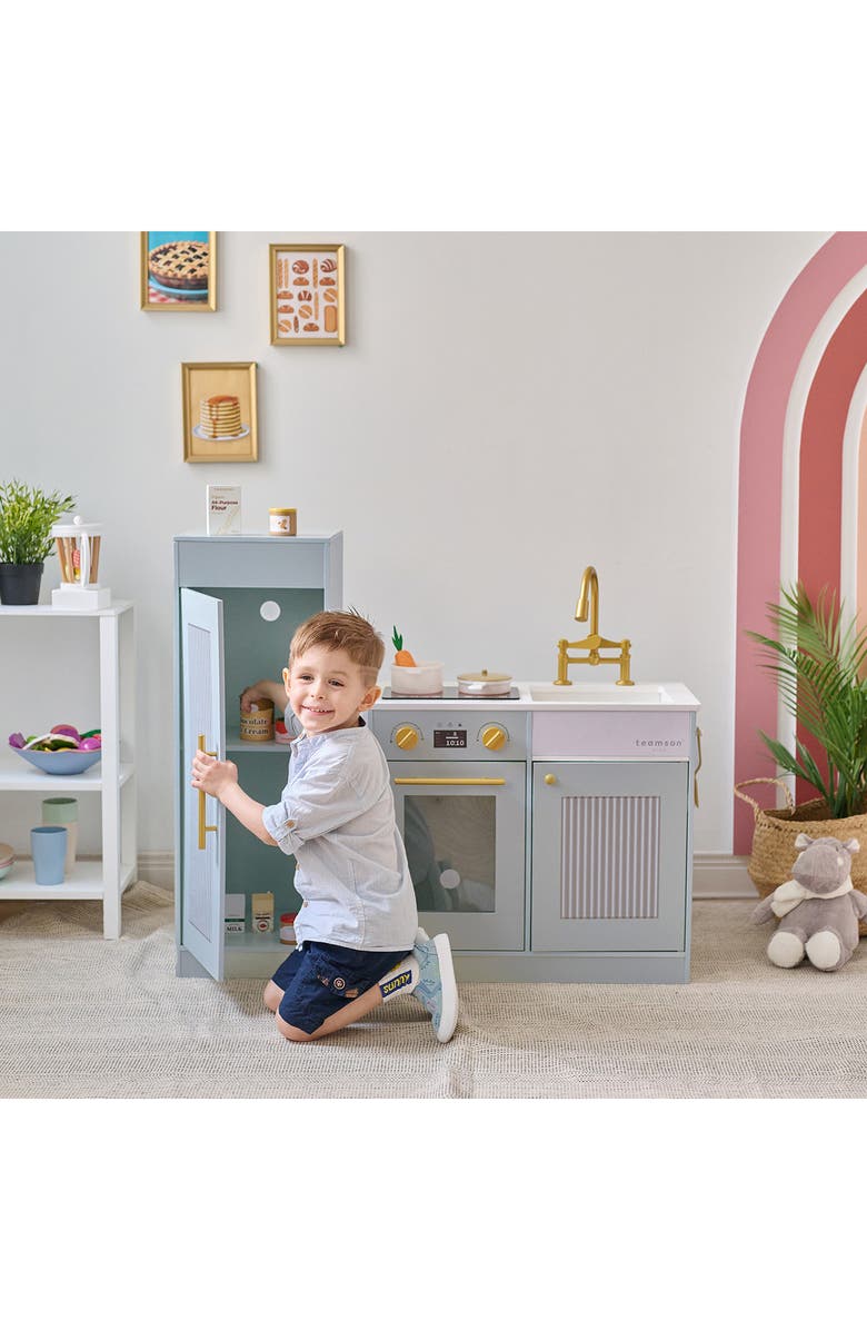 Teamson Kids Little Chef Chester Play Kitchen & Accessories, Alternate, color, Blue