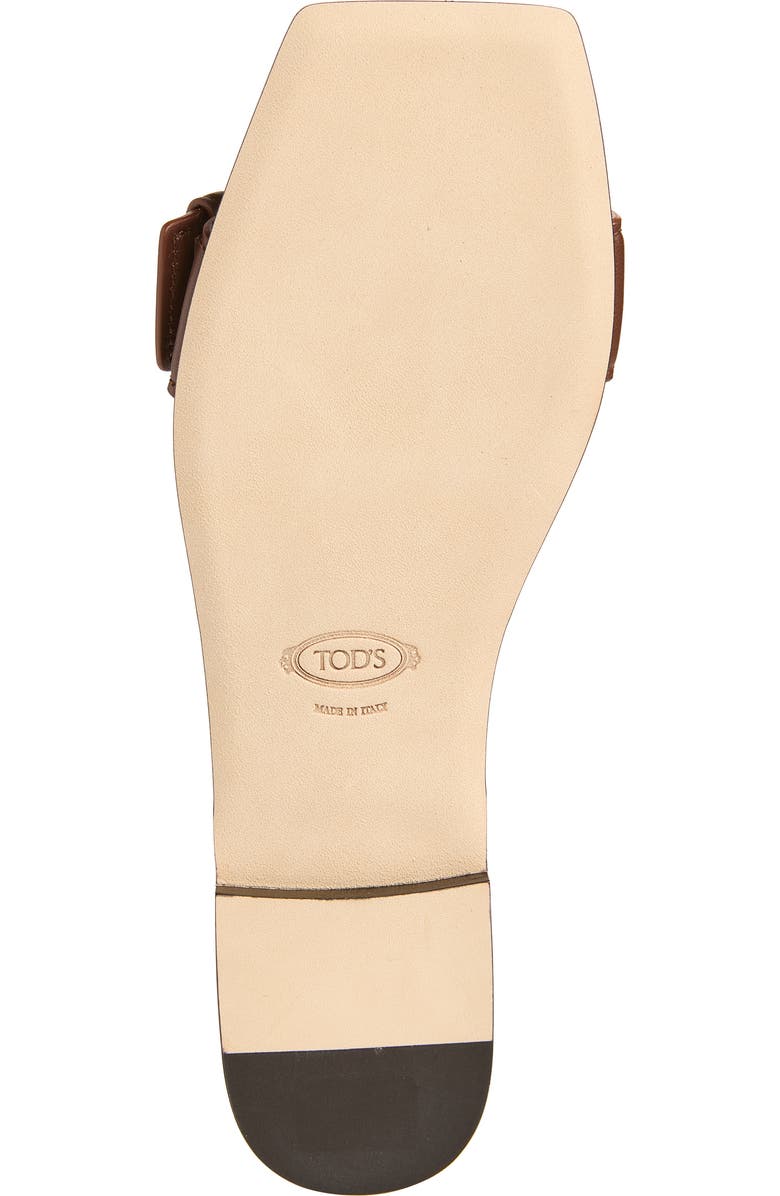 Tod's Buckle Slide Sandal, Alternate, color, Mogano