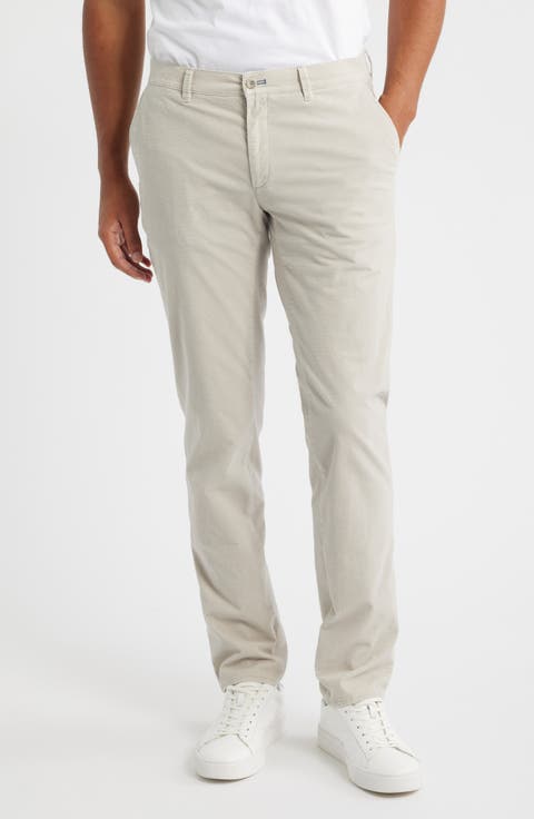 Fabio Flat Front Stretch Corduroy Pants