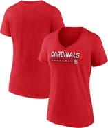 Fanatics MTO Label Women's Red St. Louis Cardinals Primary Play V-Neck T-Shirt