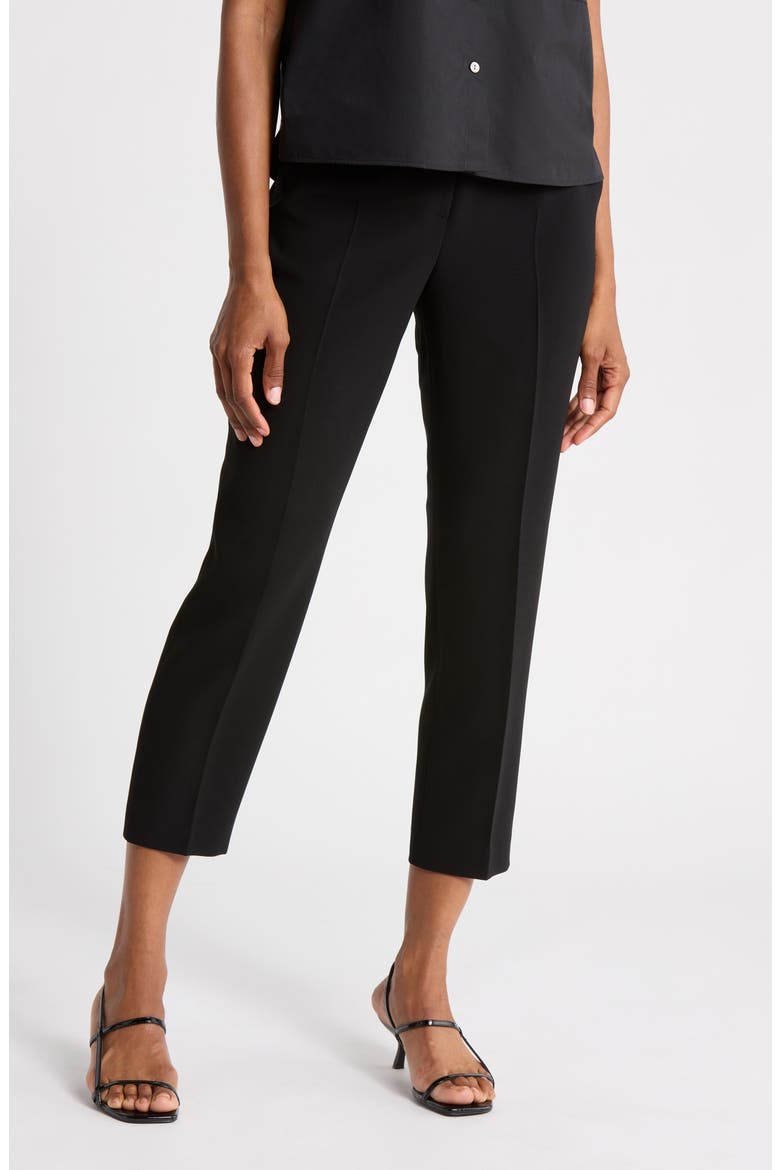 Treeca Crepe Pants, Main, color, BLACK