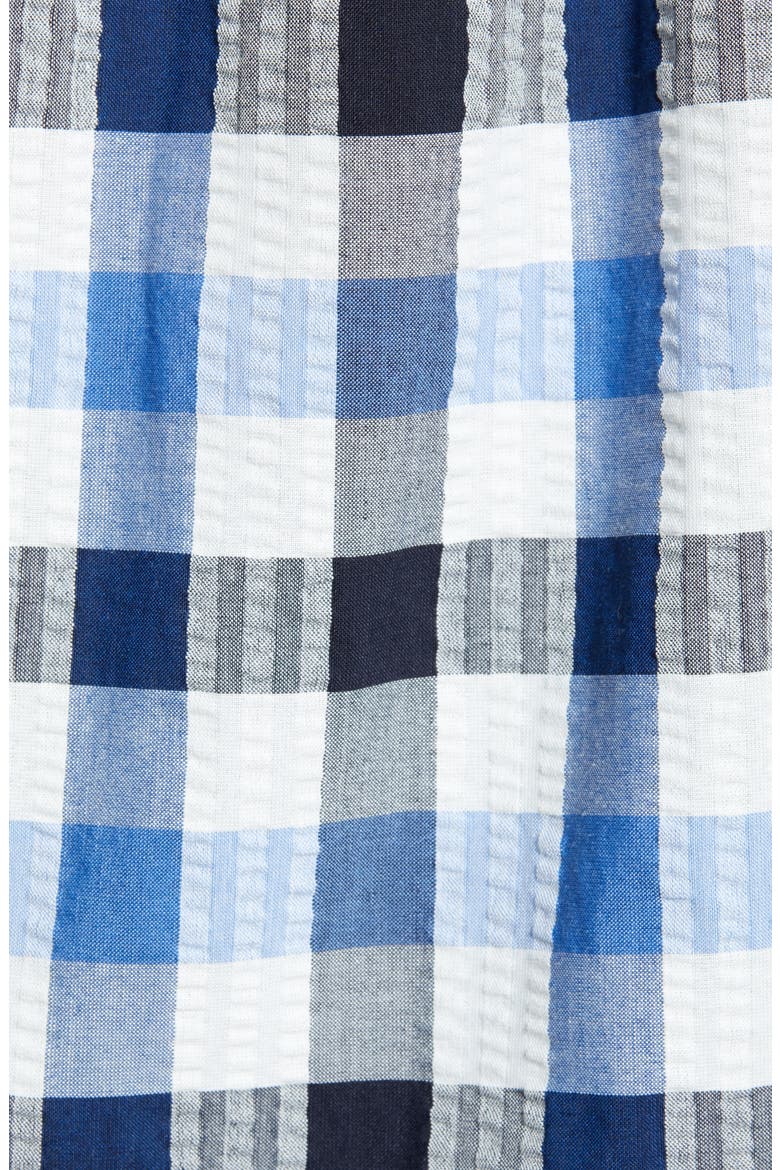 Check Seersucker Button Up Shirt, Alternate, color, BLUE MULTI CHECK