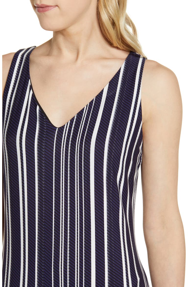 Anoche Stripe Maxi Dress, Alternate, color, BLACK