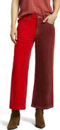 Brixton Margo High Waist Two-Tone Crop Cotton Corduroy Pants