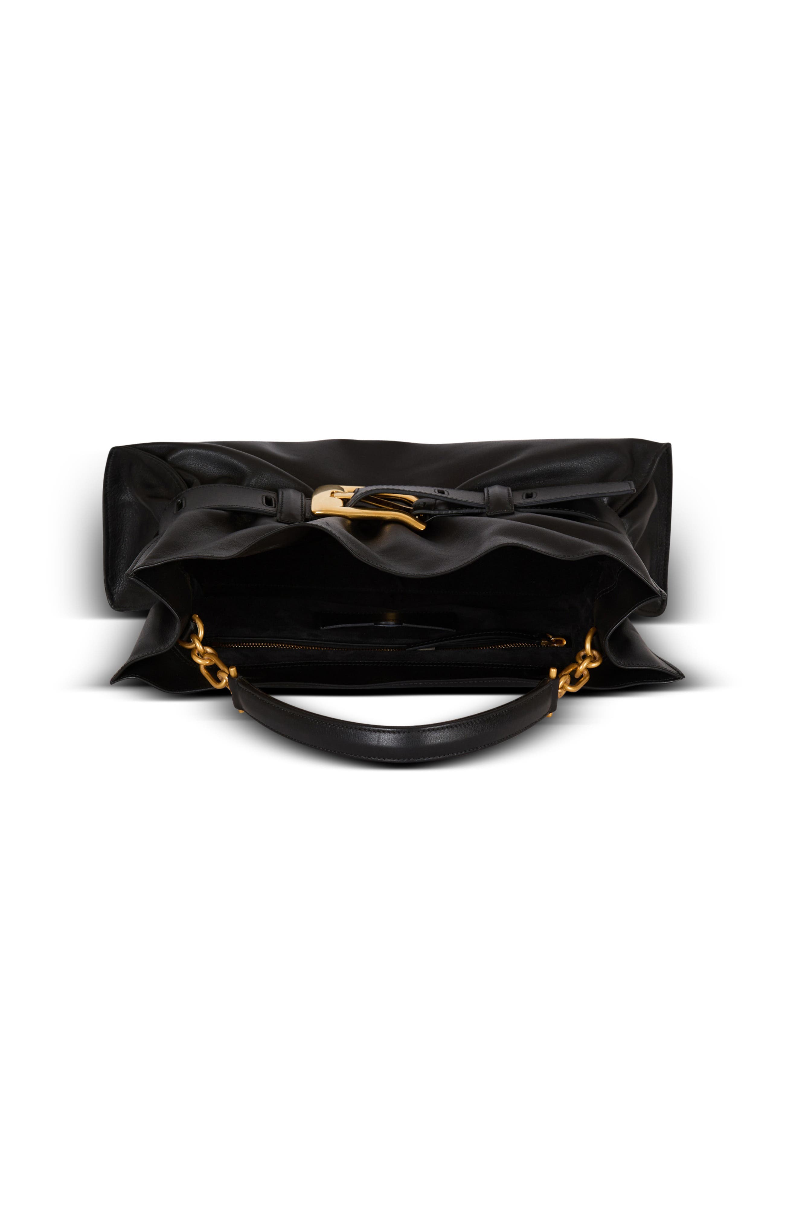 Medium Anthem bag in calfskin leather, Alternate, color, black