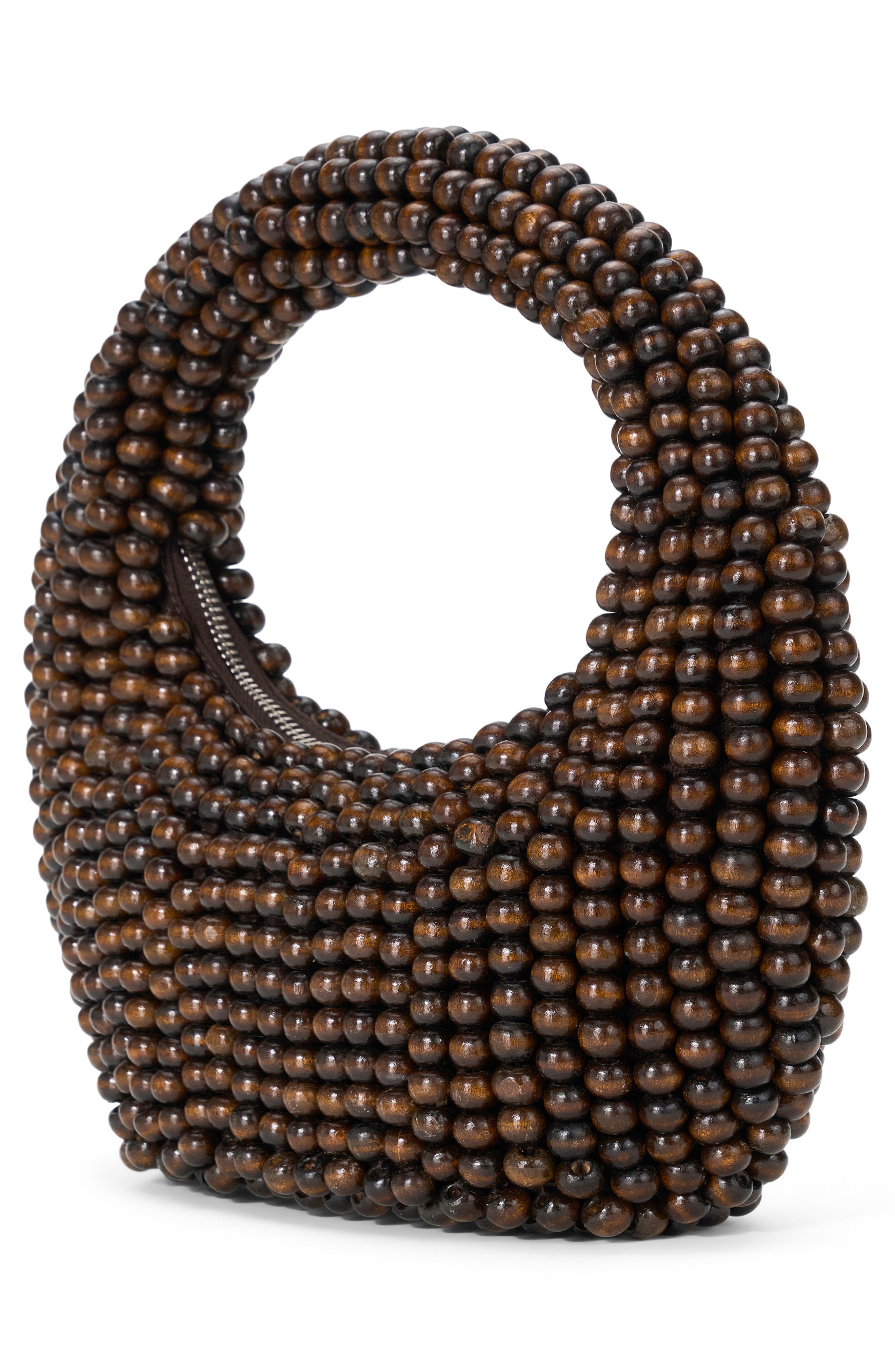 Reef Beaded Bag, Alternate, color, DARK BROWN