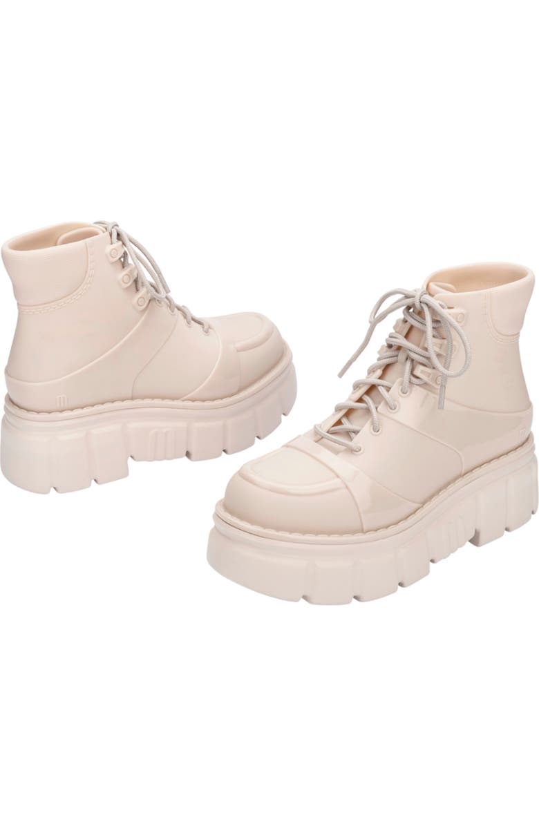 Melissa Rebel Lug Sole Boot, Alternate, color, Beige