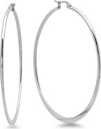 HMY JEWELRY Stainless Steel 60mm Hoop Earrings