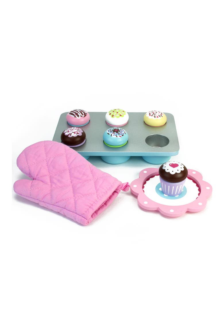 Sophia's 9-Piece Wood Baking Playset, Main, color, PINK/ SILVER/ AQUA