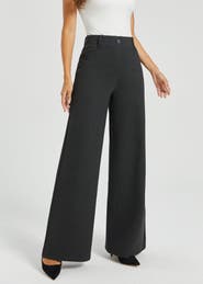 Betabrand Two Pocket DPYP Dress Pant Yoga Pants Wide Leg