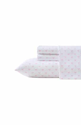 Laura Ashley Lovely Bow Print Microfiber Sheet Set