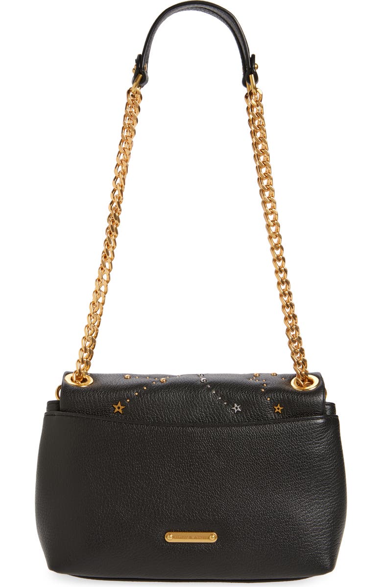 Rebecca Minkoff Edie Celestial Studded Leather Shoulder Bag, Alternate, color,