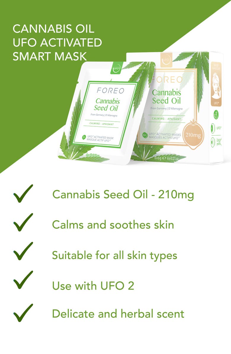 FOREO Cannabis Seed Oil UFO<sup>™</sup> Activated Smart Mask, Alternate, color,