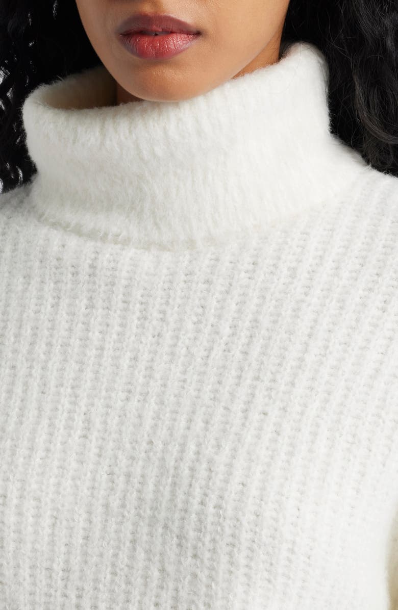 BP. Fuzzy Turtleneck Sweater, Alternate, color, Ivory
