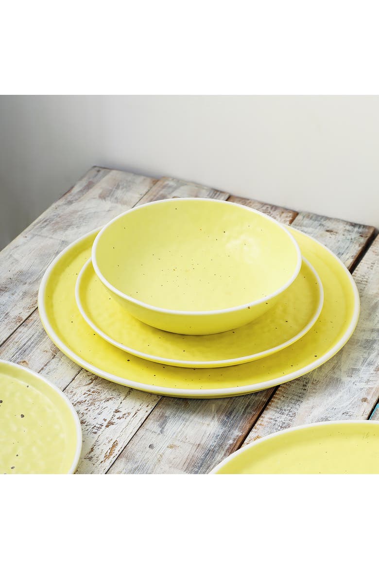 Elena Stoneware 4-Piece Bowl Set, Alternate, color, Yellow