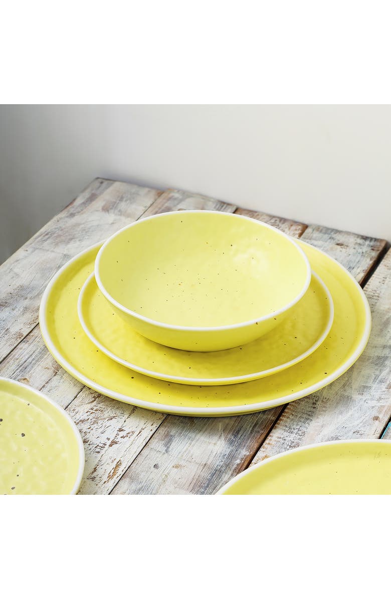 Stone Lain Elena Stoneware 4-Piece Bowl Set, Alternate, color, Yellow