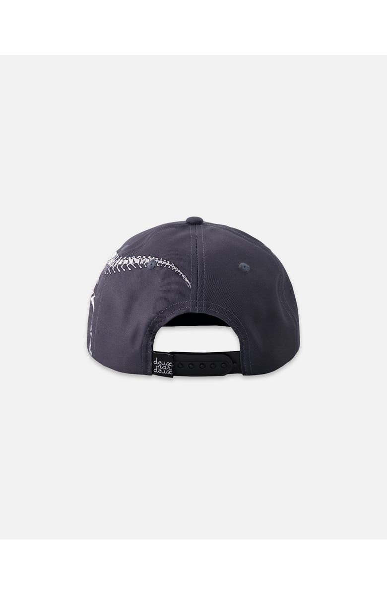Deux par Deux Flat Brim Graphic Cap, Alternate, color, Black