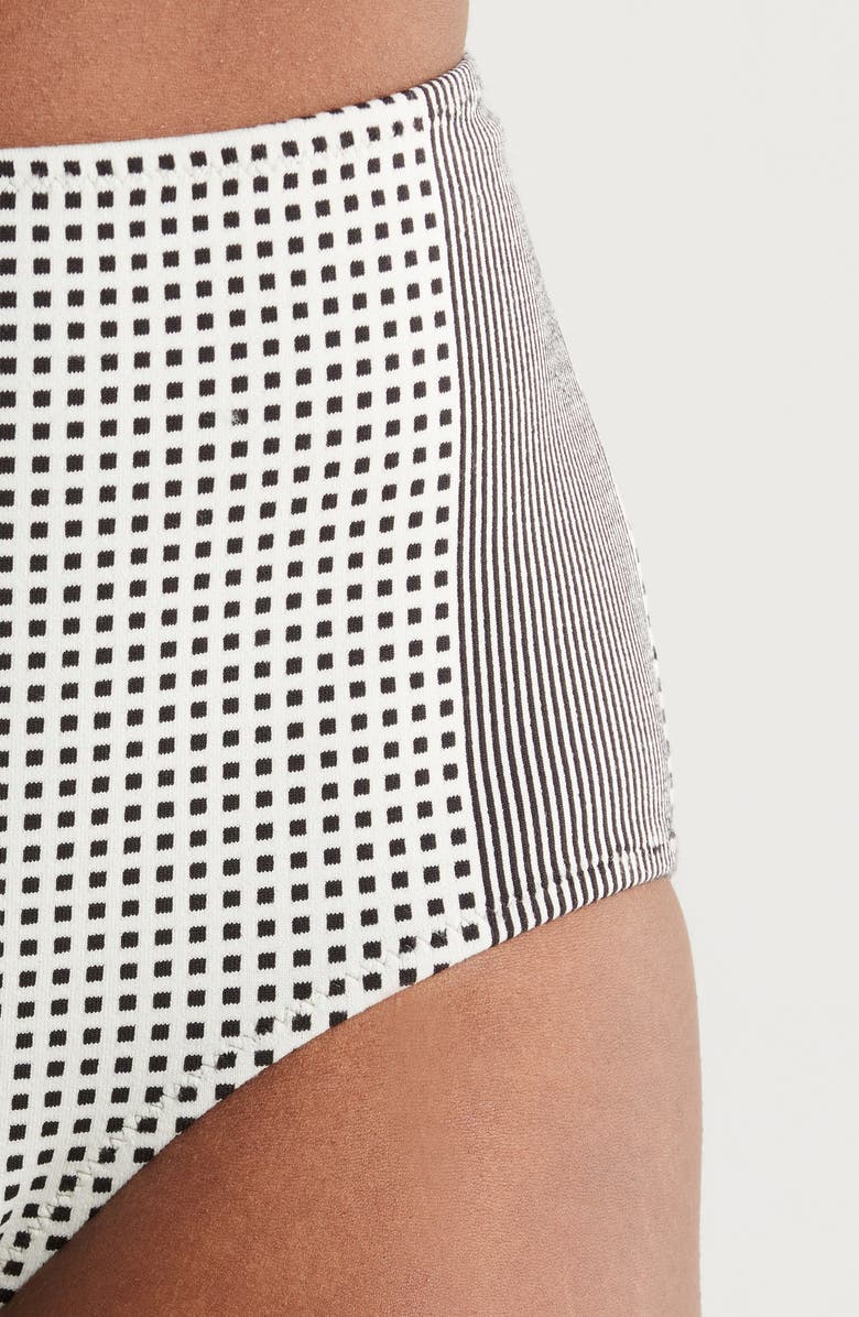 lemlem Elsi High Waist Bikini Bottoms, Alternate, color, Semira Vanilla