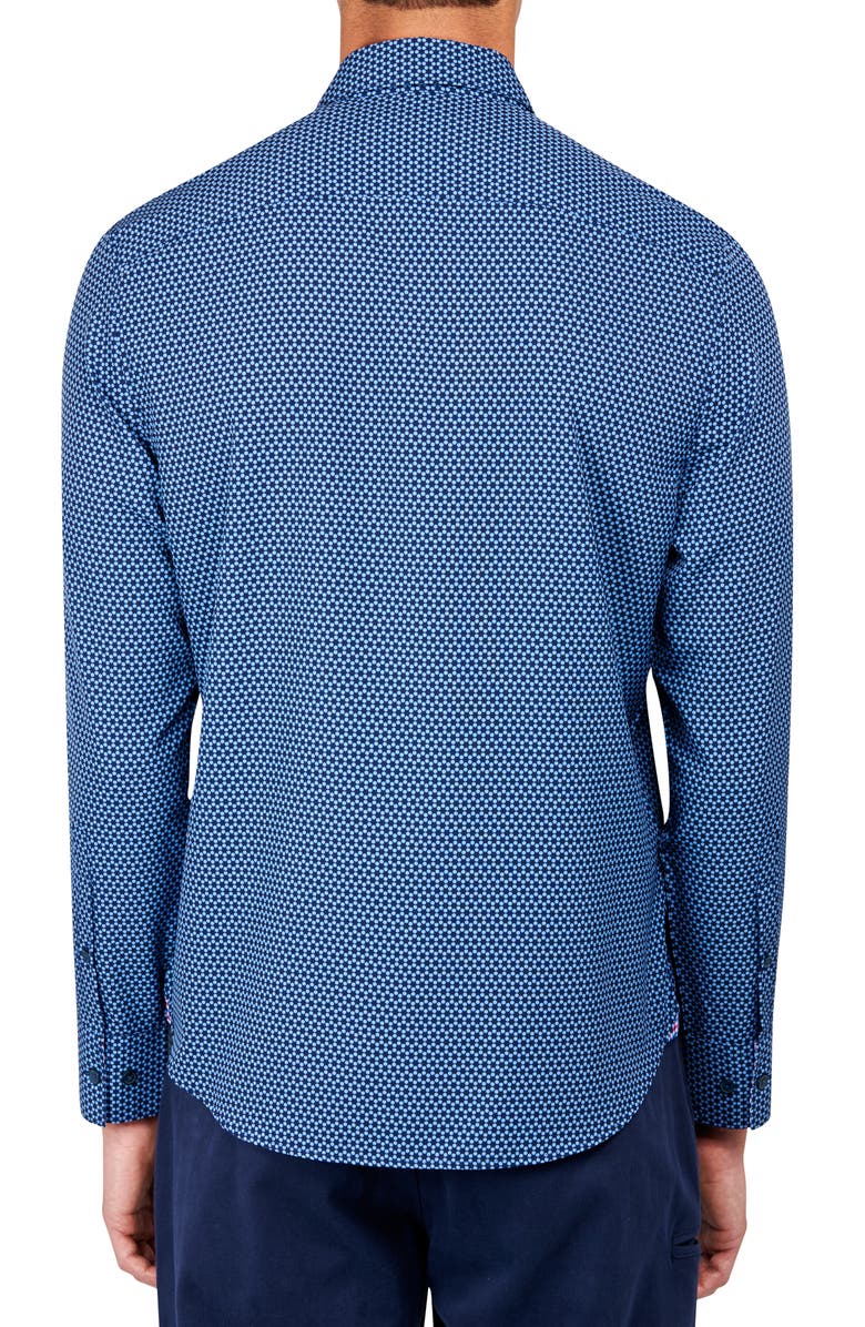 CONSTRUCT Slim Fit Microprint 4-Way Stretch Performance Button-Down Shirt, Alternate, color,