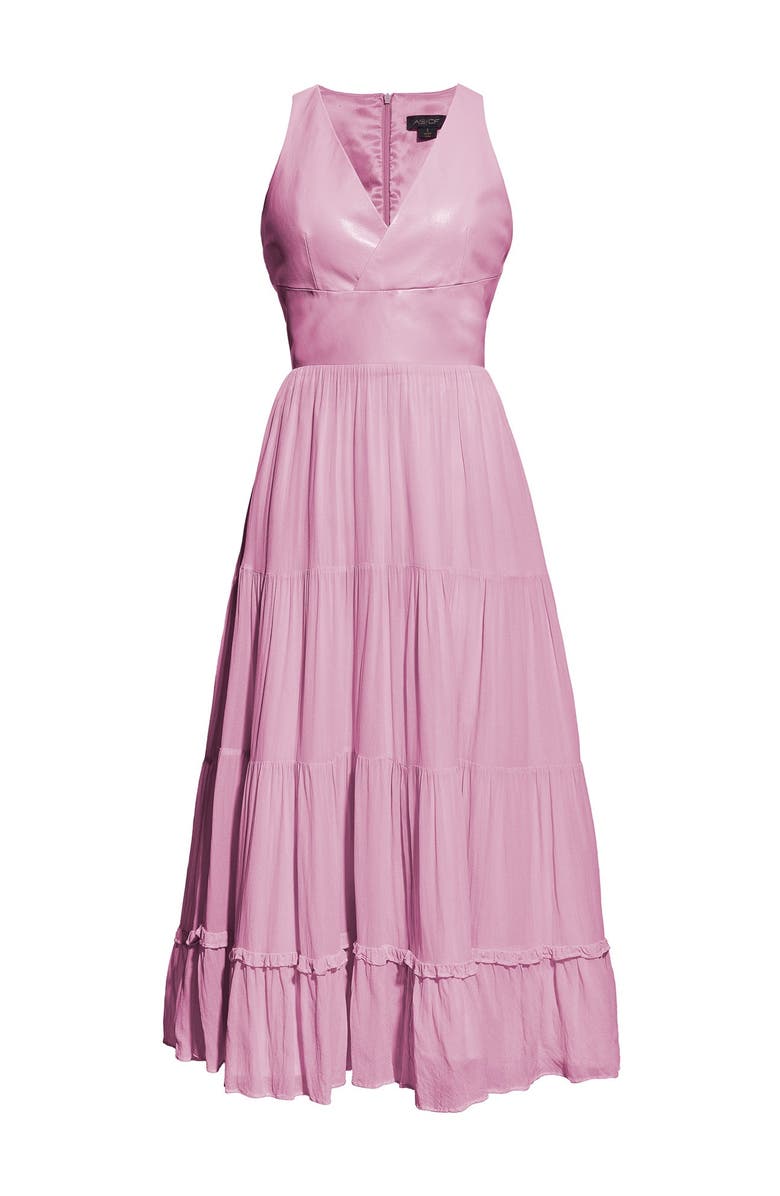 AS by DF Clementine Recycled Leather Dress, Alternate, color, Paris Pink