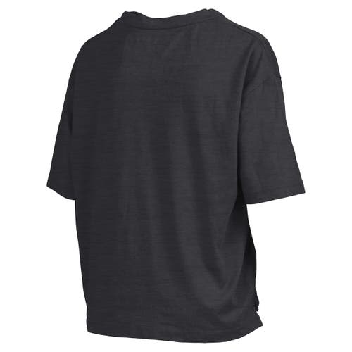 Pressbox Black Army Black Knights Nelson Arch Over Logo Waist Length Oversized Slub T-shirt In Black