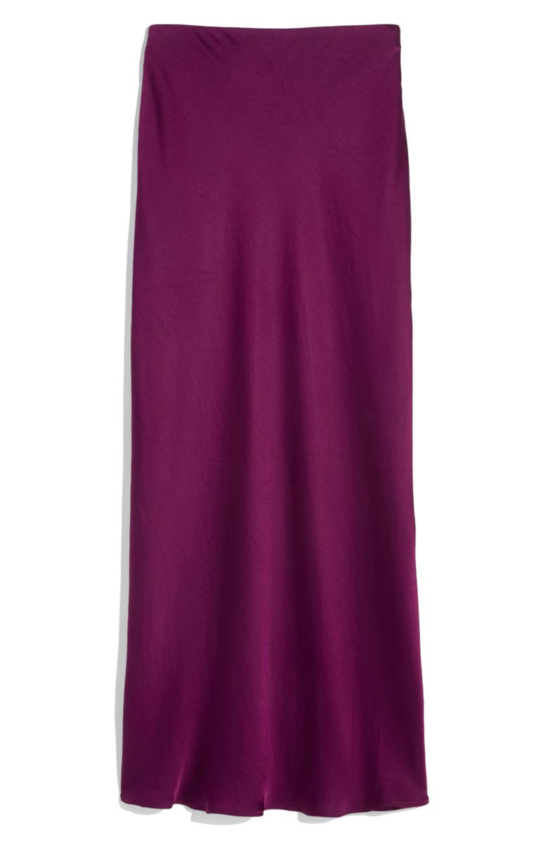 vineyard vines Satin Midi Slip Skirt, Alternate, color, Dark Plum