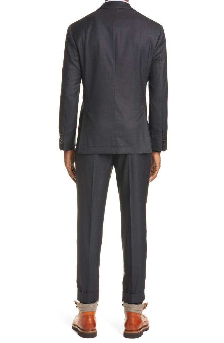 Brunello Cucinelli Micro Houndstooth Wool Suit, Alternate, color, 