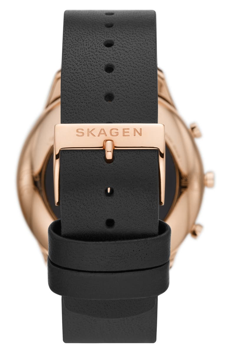 Skagen Jorn Hybrid HR Leather Strap Smart Watch, 38mm, Alternate, color, 