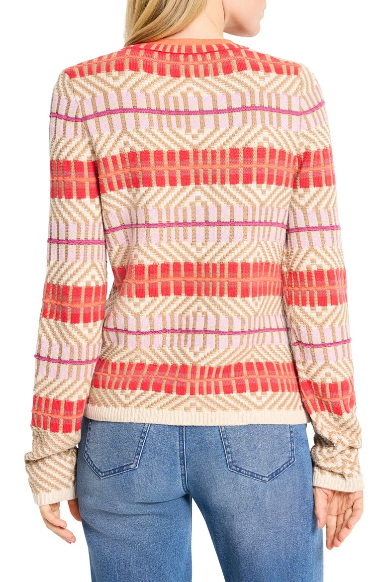 Energizer Cotton Blend Cardigan, Alternate, color, RED MULTI
