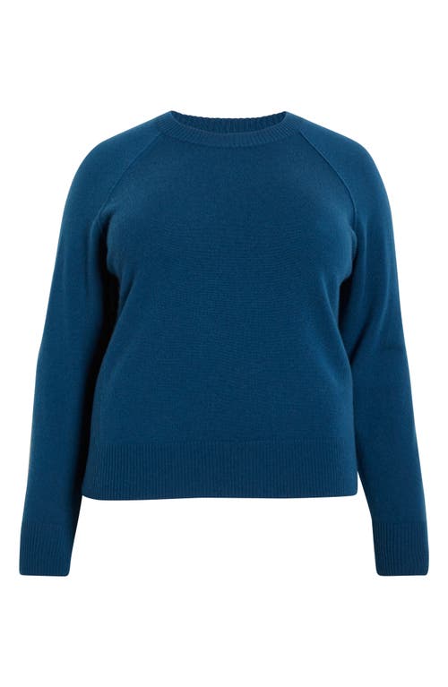 Caslonr Caslon(r) Raglan Sleeve Wool & Cashmere Sweater In Blue