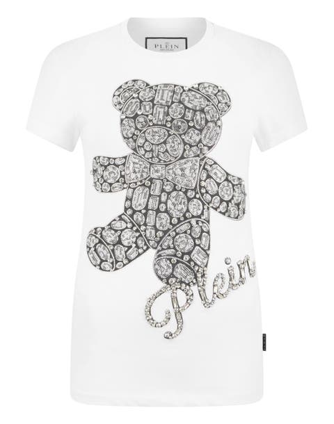 Sexy Pure Fit T-Shirt Teddy Crystal Women