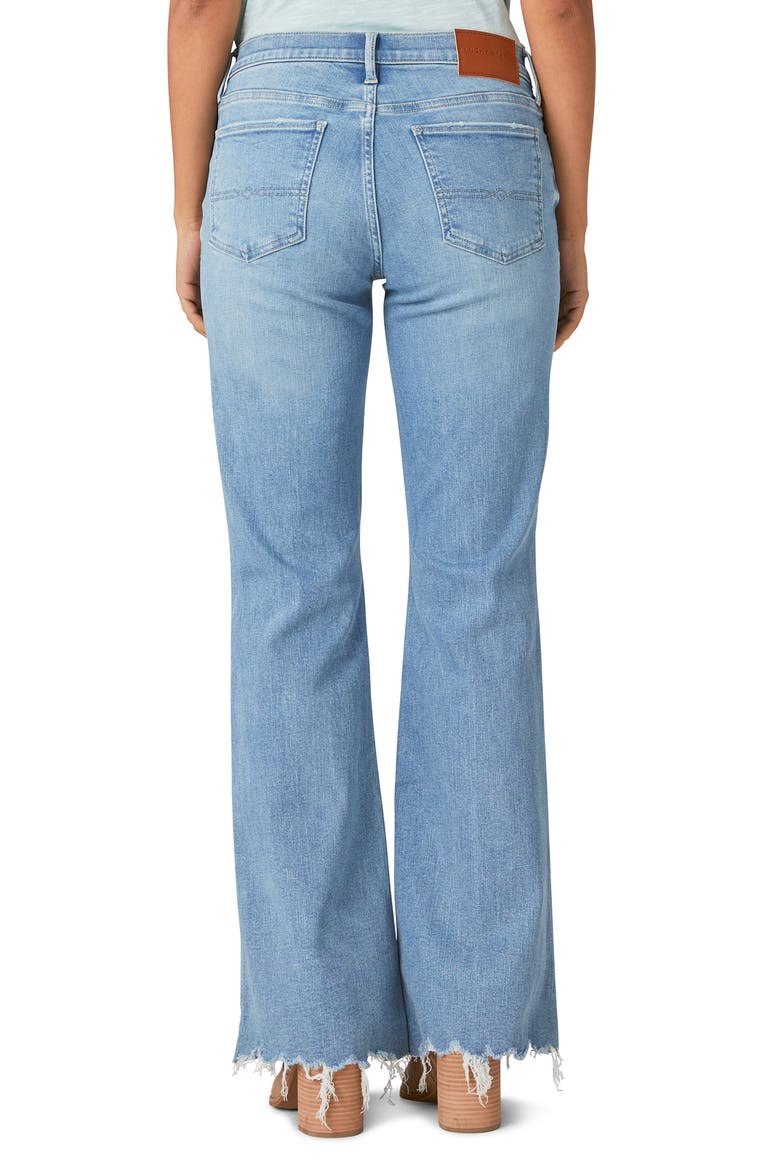 Sweet Distressed Raw Hem Flare Jeans, Alternate, color, CAPSIZE DEST