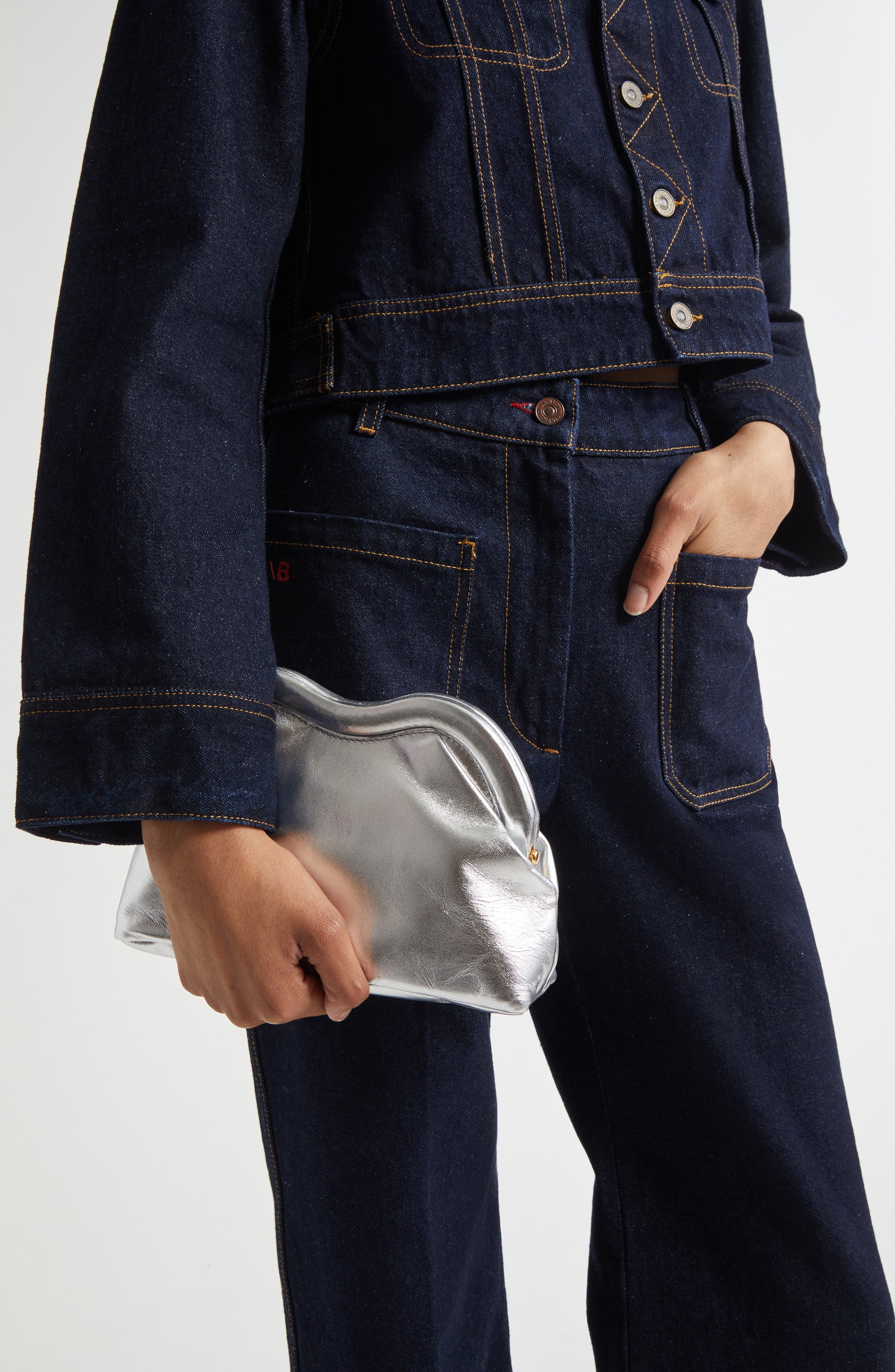 Mansur Gavriel Baci Leather Frame Shoulder Bag, Alternate, color, 