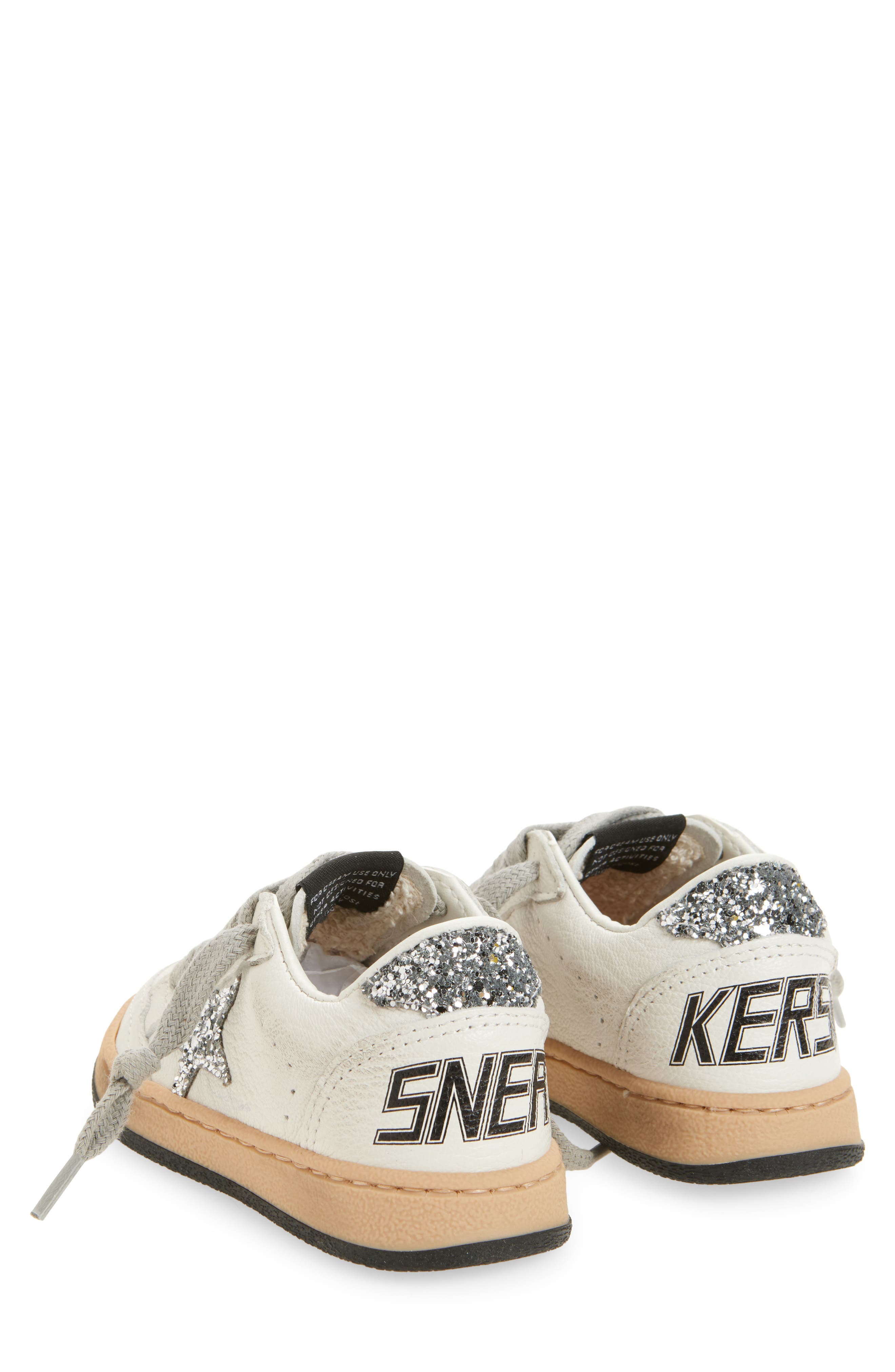 Golden Goose Kids' Ball Star Sneaker, Alternate, color, White/ Silver