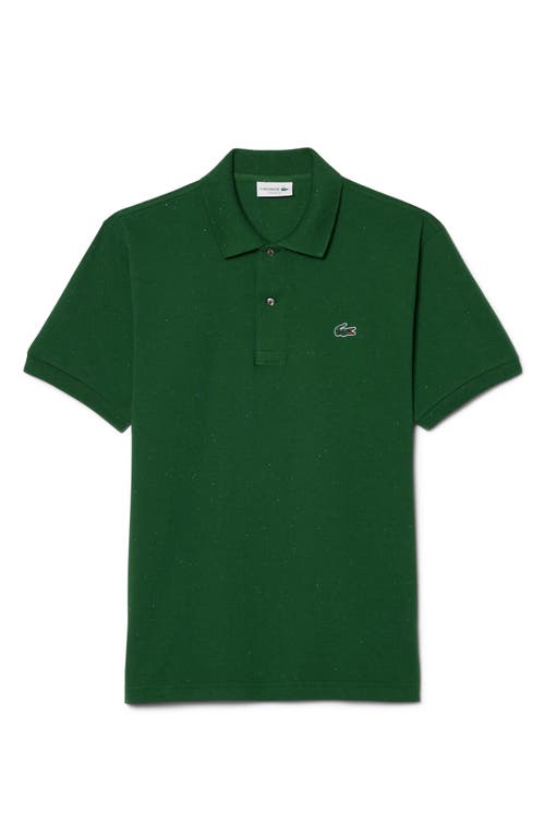 Lacoste Stretch Pique Short-sleeve Slim Fit Polo Shirt In Green