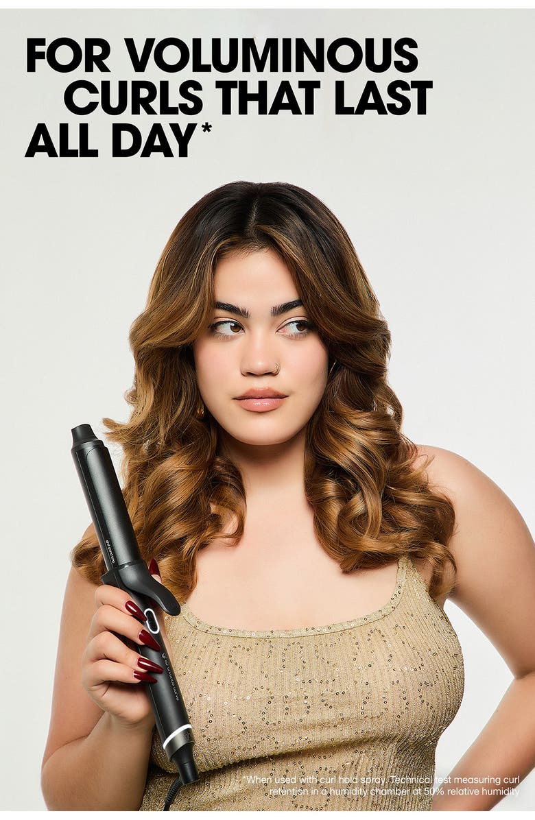 ghd Chronos Curve Grand Curling Iron, Alternate, color, Black