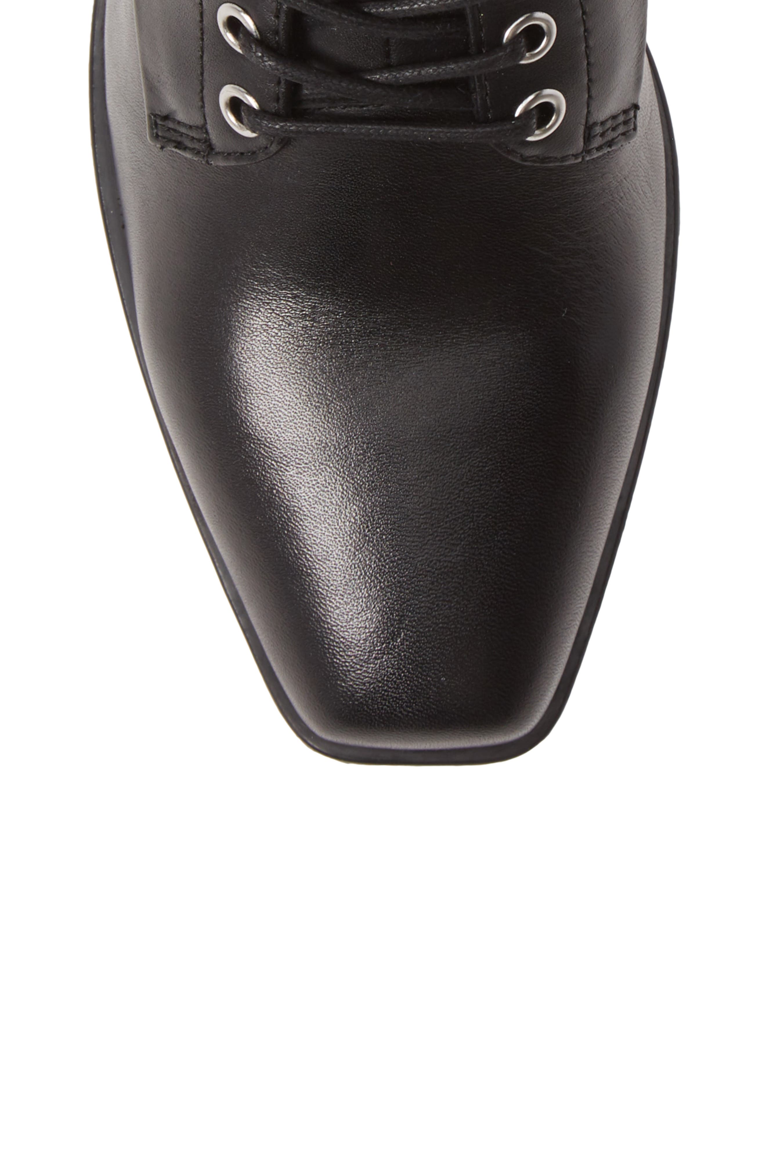 Lace-Up Bootie, Alternate, color, BLACK LEATHER