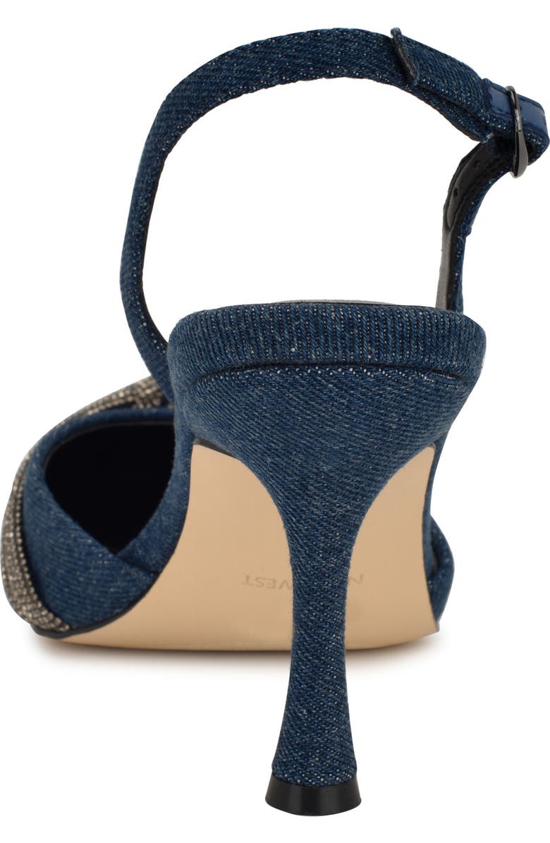 Nine West Deby Pointed Toe Slingback Pump, Alternate, color, Dark Blue 400