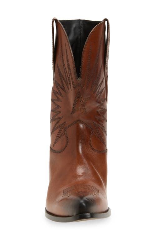 Golden Goose Pointed Toe Stacked Heel Ankle Boots In Brown