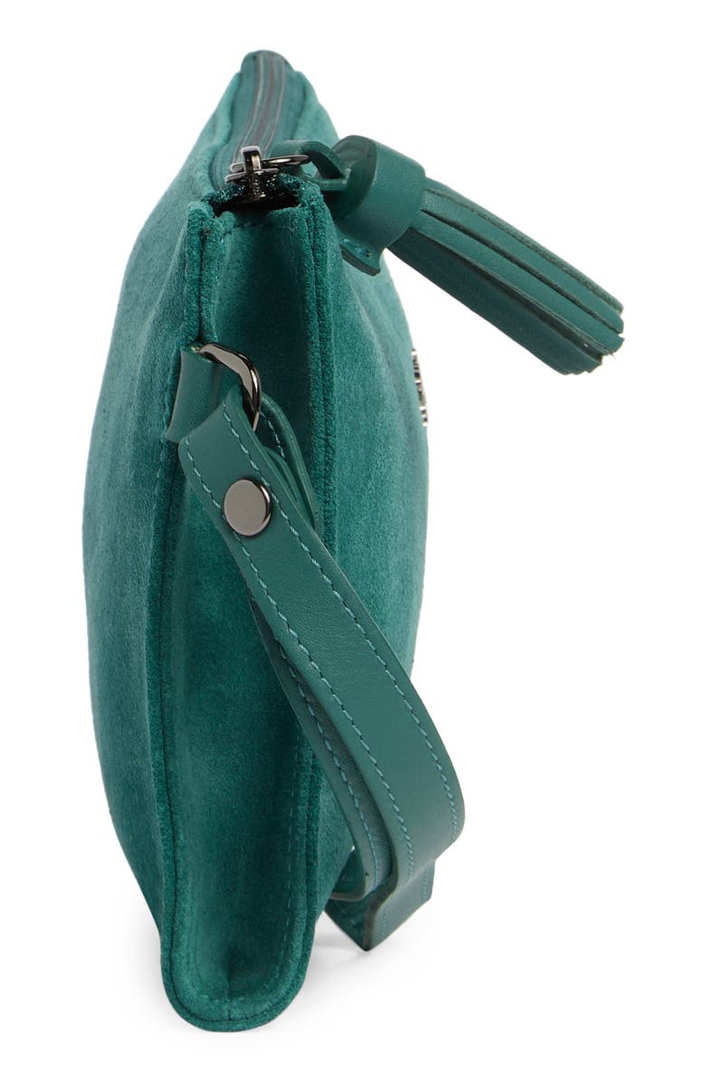 Longchamp Leather Wristlet, Alternate, color, Turquoise