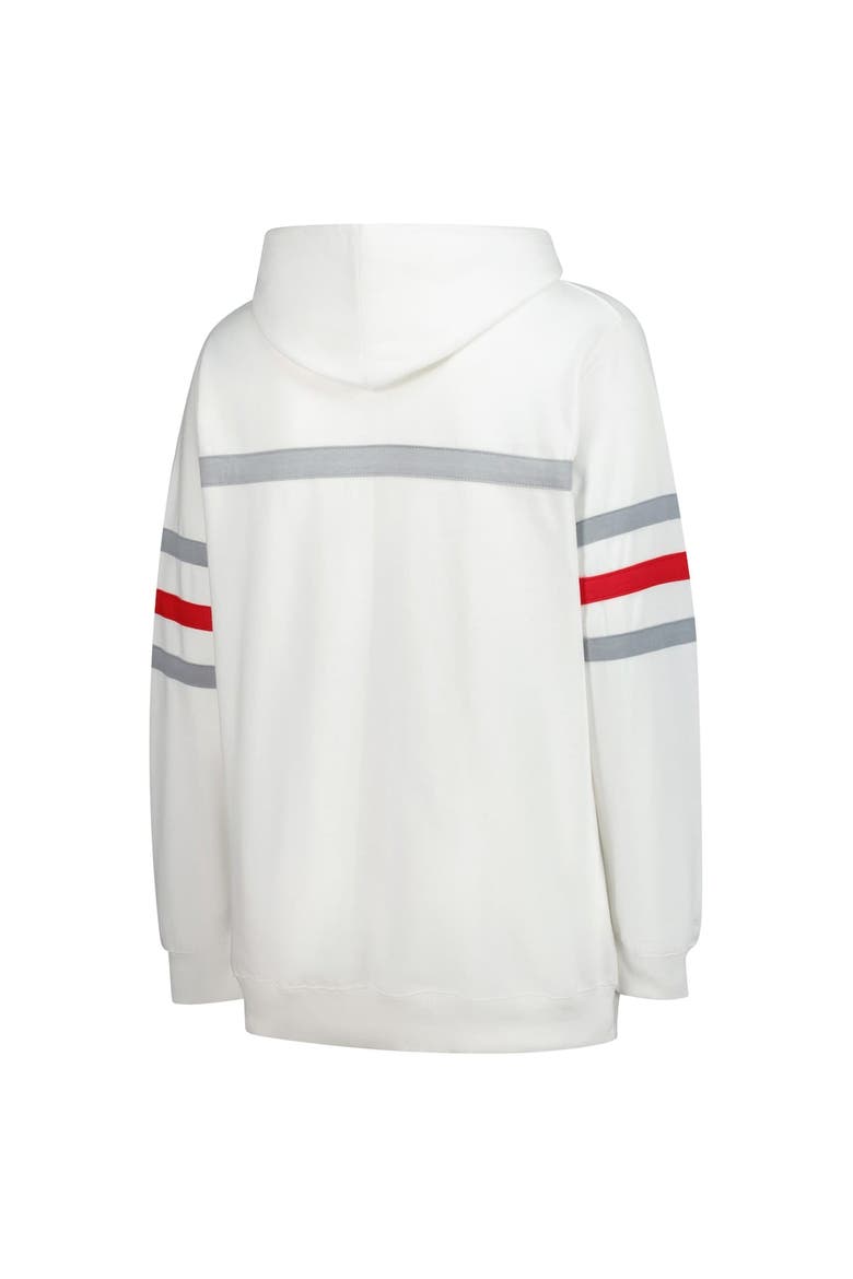 Women's Mitchell & Ness White San Francisco 49ers Plus Size Head Coach Throwback Pullover Hoodie, Alternate, color, White