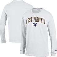 Champion Men's Champion  White West Virginia Mountaineers Arch Over Logo Long Sleeve T-Shirt