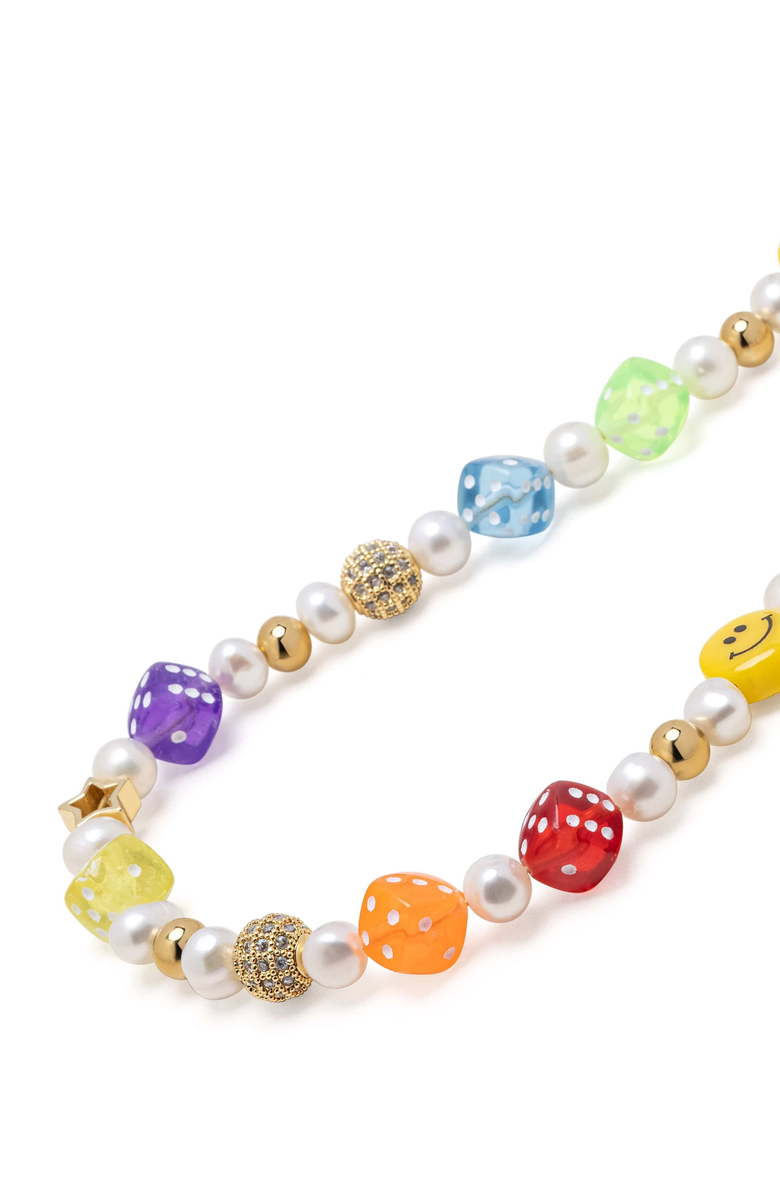 Nialaya Pair of Dice Necklace, Main, color, Multi-Color