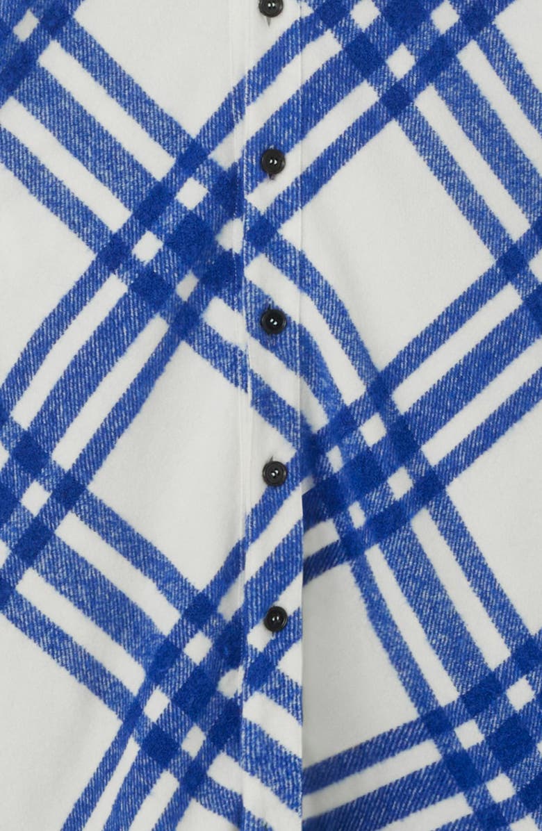Burberry Check Wool & Alpaca Blend Overshirt, Alternate, color, 